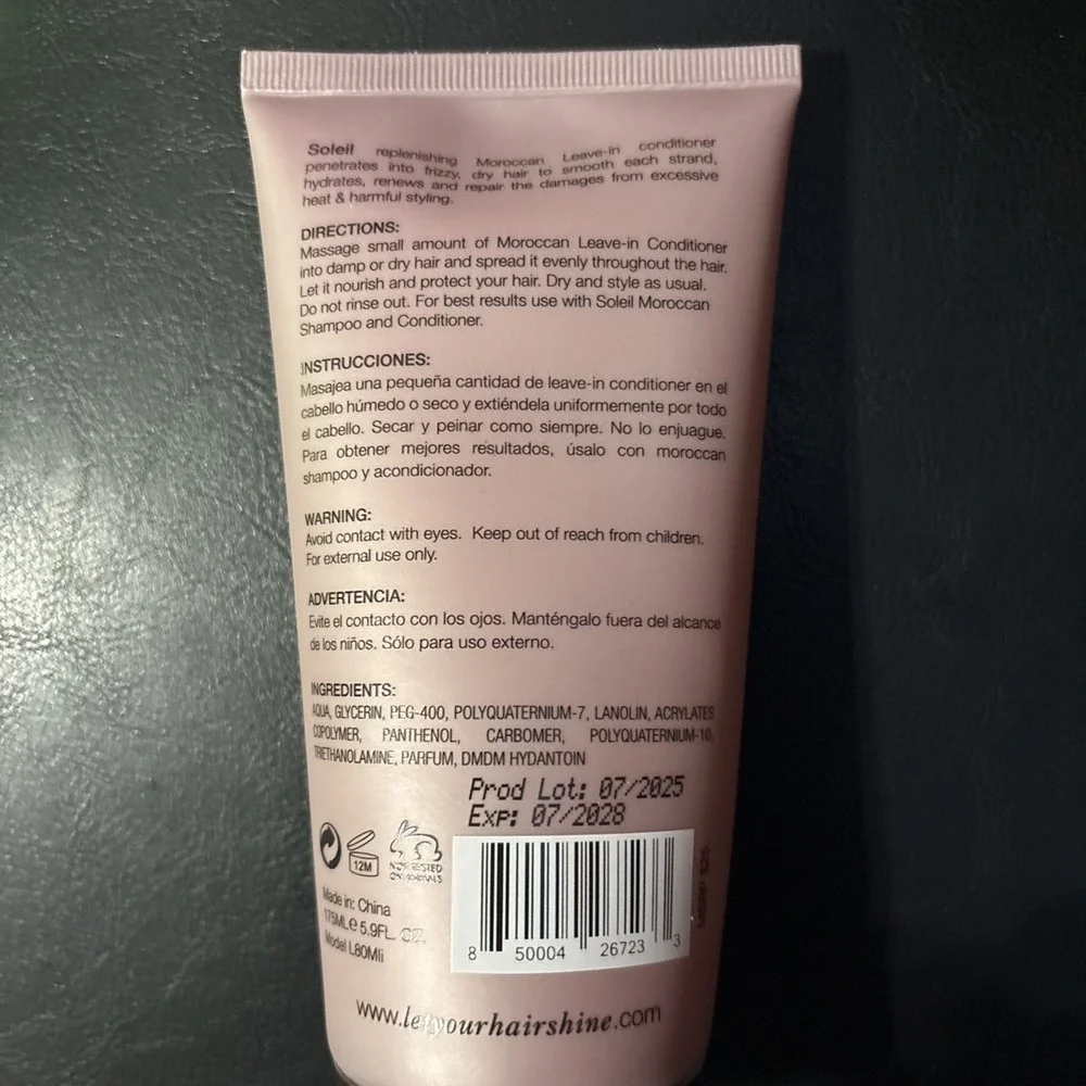 Soleil Hydro‎ Line Leave-In Conditioner Paraben-Free 175ML All Hair Types